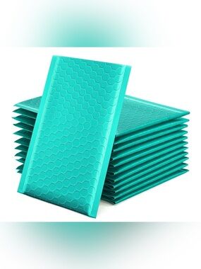 20 4x7in Turquoise Bubble Mailers - Pack of Teal/Turquoise Shipping Envelopes